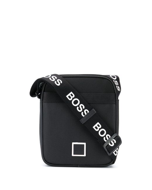 BOSS by HUGO BOSS Logo Strap Shoulder Bag in Black for Men | Lyst Canada