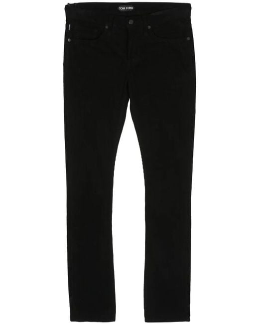 Tom Ford Black Mid-Rise Slim-Fit Jeans for men