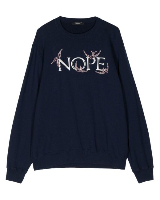 Undercover Sweatshirt mit "Nope"-Print in Blue für Herren