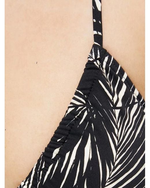 MICHAEL Michael Kors Black Palm-Leaf Print Bikini