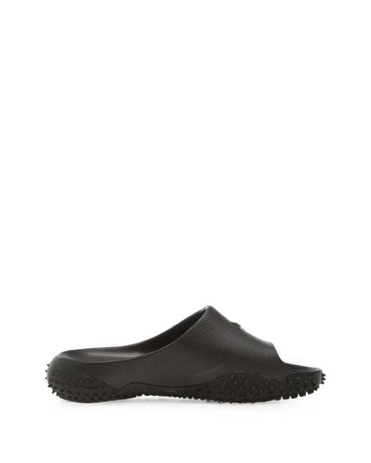 PUMA Black Mostro Debossed-Logo Slides