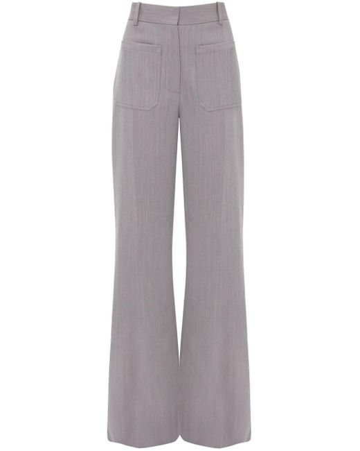 Victoria Beckham Gray Alina Palazzo Pants