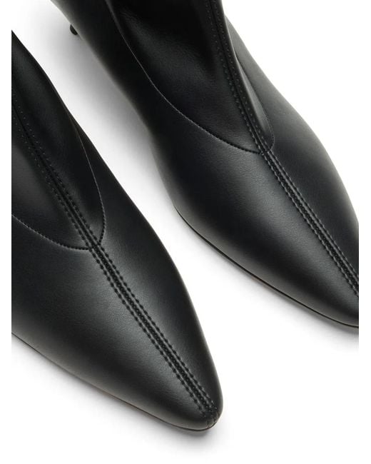 Casadei Black Giselle Knee-High Kitten-Heel Boots