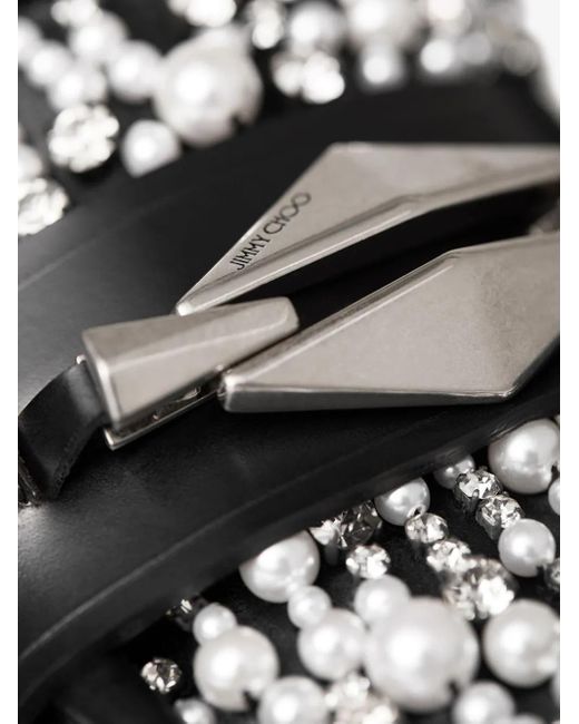 Jimmy Choo Marlow Diamond Loafers in het Black