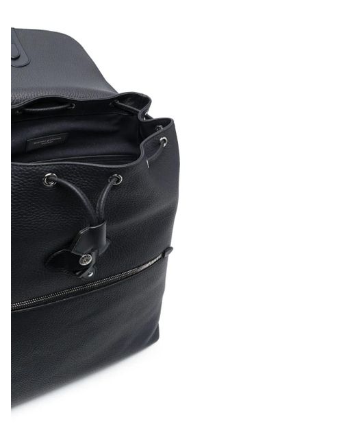 Aspinal Reporter Leren Rugzak in het Black voor heren