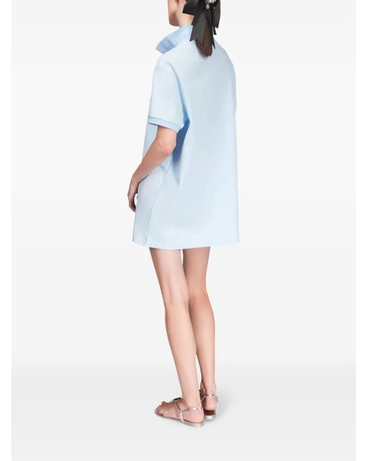 Area Mini-Jurk Verfraaid Met Kristallen in het Blue