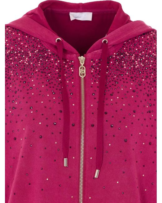 Liu Jo Pink Hoodie À Ornements