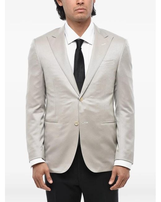 Corneliani Gray Single-Breasted Blazer for men