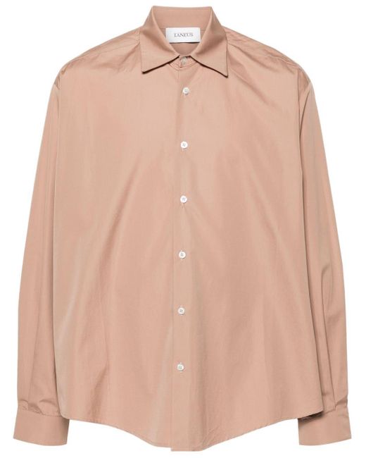 Laneus Pink Poplin Cotton Shirt for men
