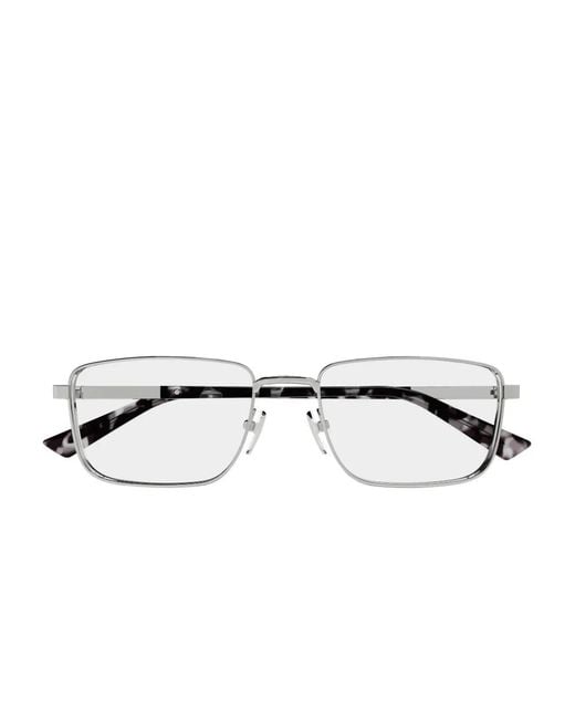 Gucci Metallic Rectangle-Frame Glasses for men