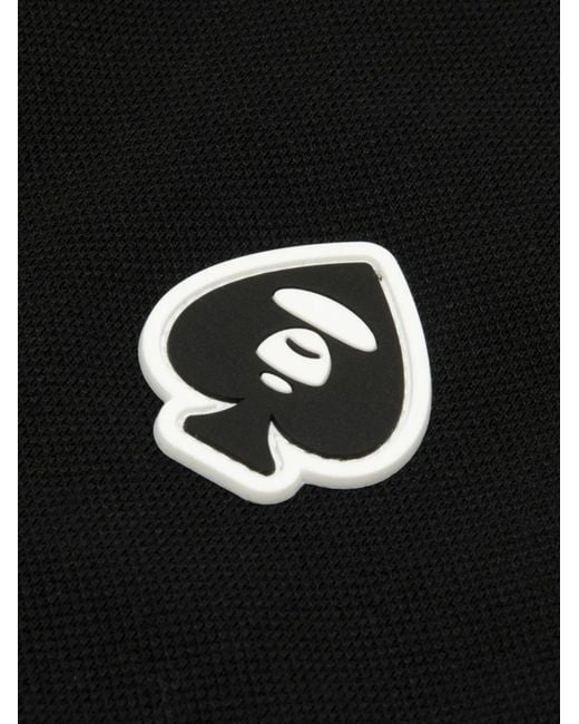 Aape By A Bathing Ape Black Logo-Detail Polo Shirt for men