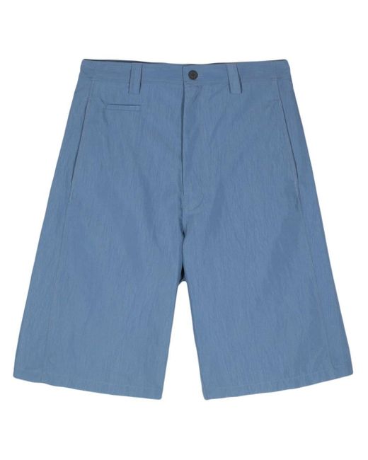 Maison Kitsuné Blue Logo-patch Bermuda Shorts for men