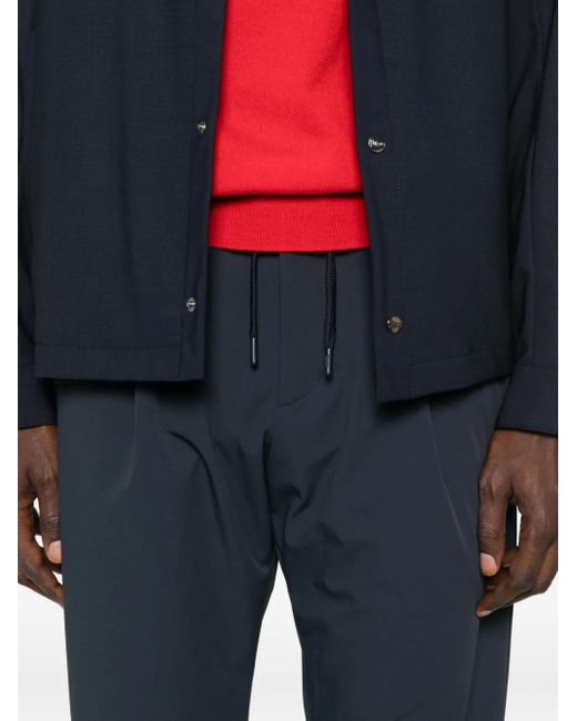 Pantalon Droit À Lien De Resserrage Herno pour homme en coloris Blue