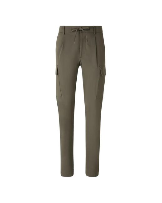 Berwich Gray Drawstring-Fastening Cargo Pants for men
