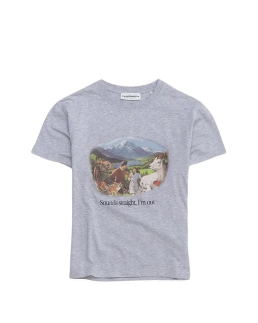 Carne Bollente Gray Sounds Straight, I'M Out Graphic-Print T-Shirt