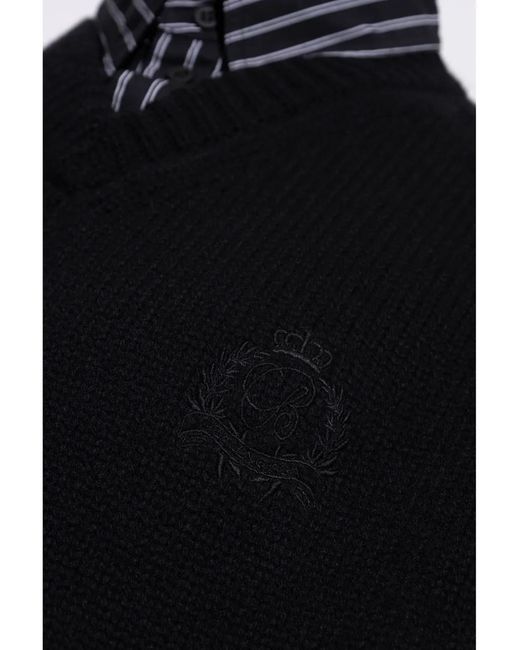 Balenciaga Blue Layered Sweater for men