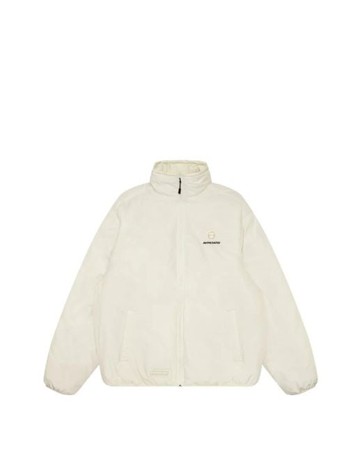 Aape By A Bathing Ape White Moonface Logo-Patch Jacket for men