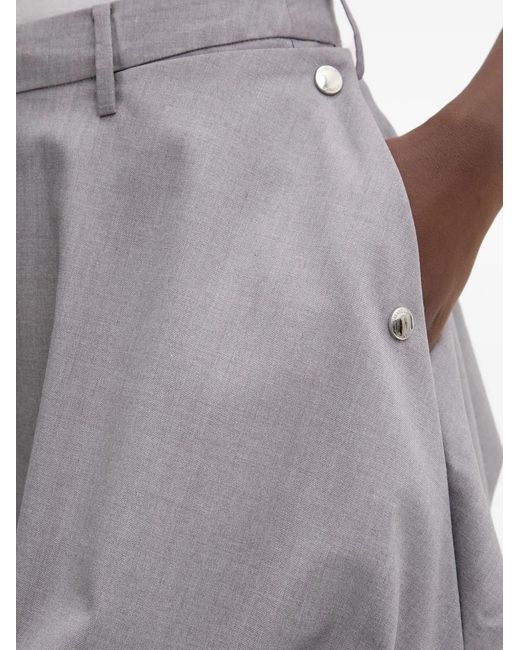 Isabelle Blanche White Bubble-Hem Mini Skirt