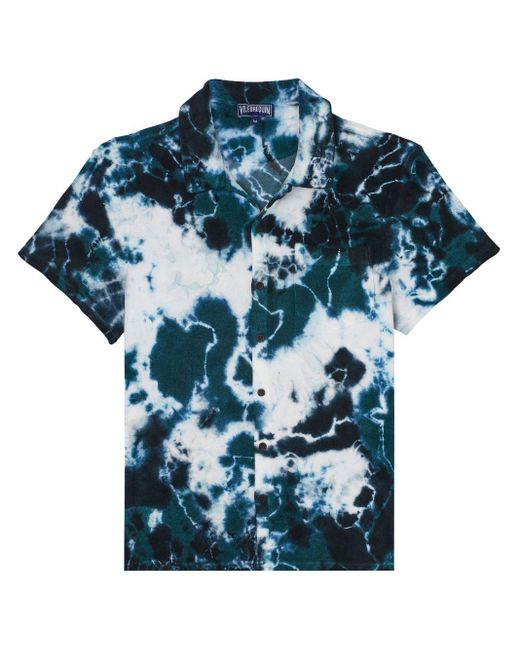 Vilebrequin Blue Charli Tie-dye Print Shirt for men