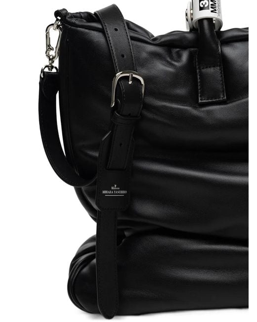 Maison Mihara Yasuhiro Black "Pucker" Puffer Tote Bag