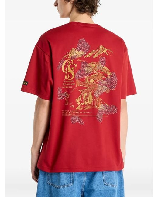Columbia Red Csc Heritage Graphic T-Shirt for men
