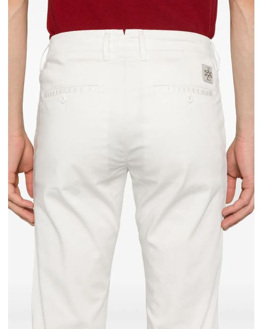 Jacob Cohen White Logo-Plaque Jeans for men