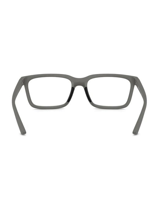 Prada Linea Rossa Gray Square-Frame Logo Glasses for men