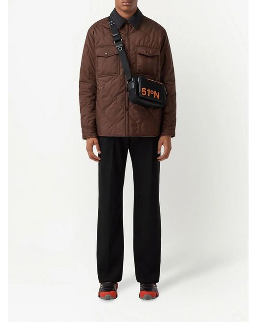 Burberry Brown Collam Quilted Jacket for men
