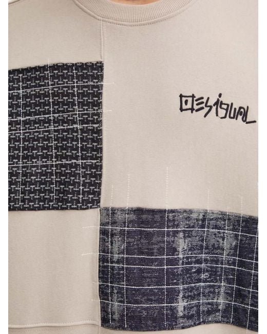 Felpa Patchwork di Desigual in Gray da Uomo