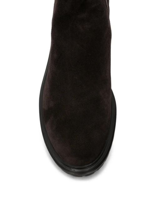 Gianvito Rossi Black Suede Lug-Sole Boots