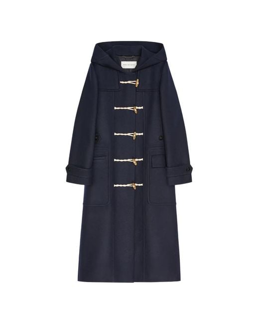 Dries Van Noten Wollen Duffeljas in het Blue