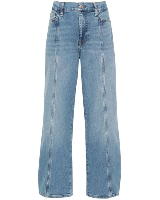 FRAME Blue Wide-leg Jeans
