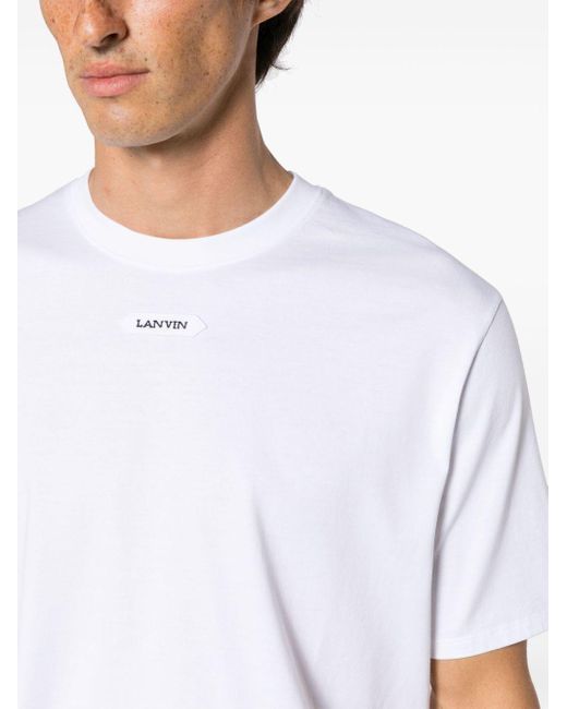 Lanvin T-shirt Met Logopatch in het White voor heren