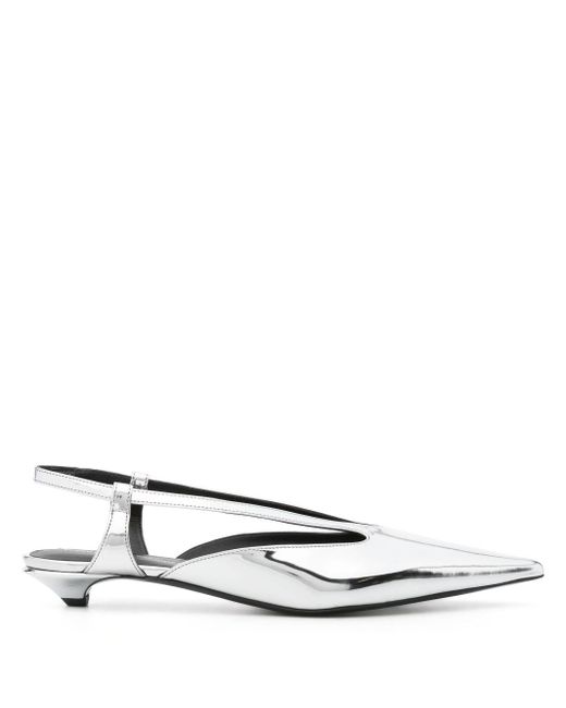 Proenza Schouler White Point 20Mm Faux-Leather Slingback Pumps