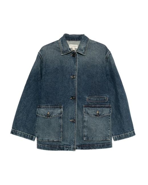 Nili Lotan Blue Flap-Pocket Jacket