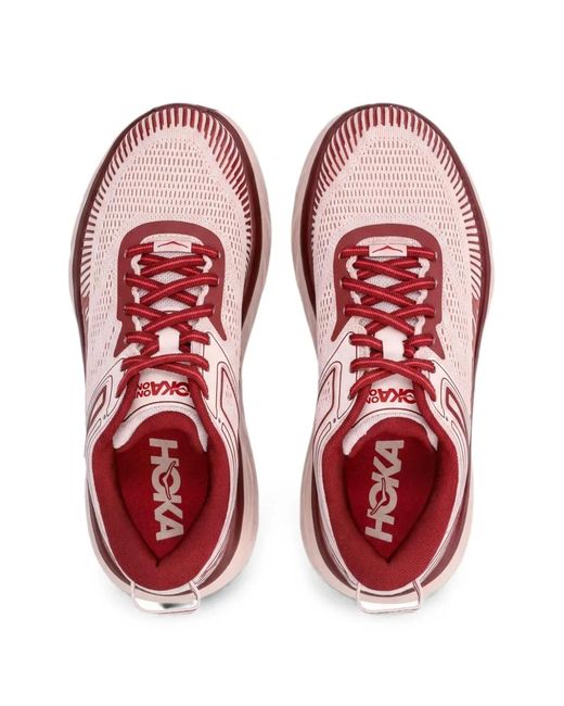 Hoka One One Pink Bondi 7 Sneakers