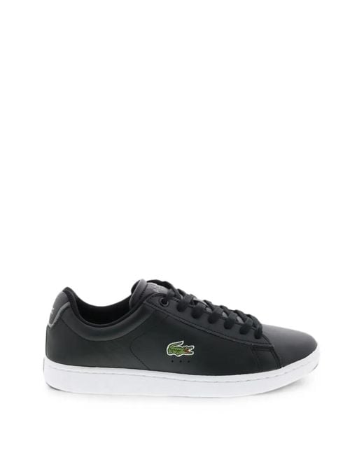Lacoste Black Carnaby Lace-Up Leather Sneakers for men