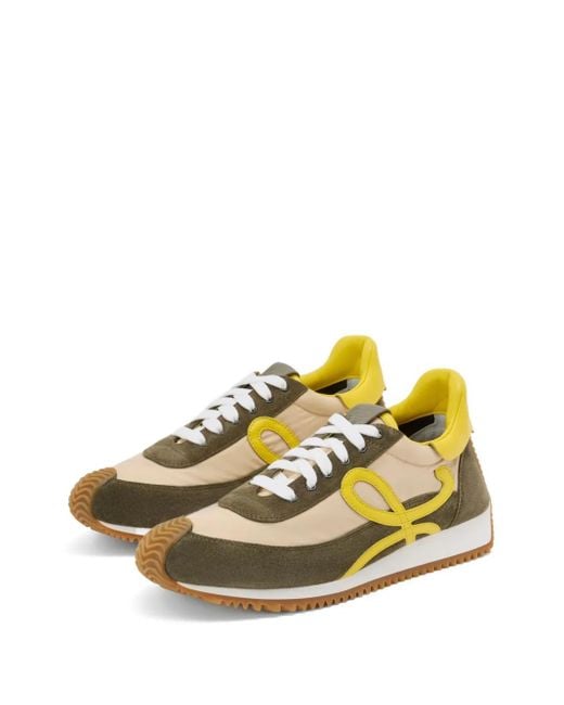 Loewe Yellow Flow Runner 2.0 Suede Sneakers