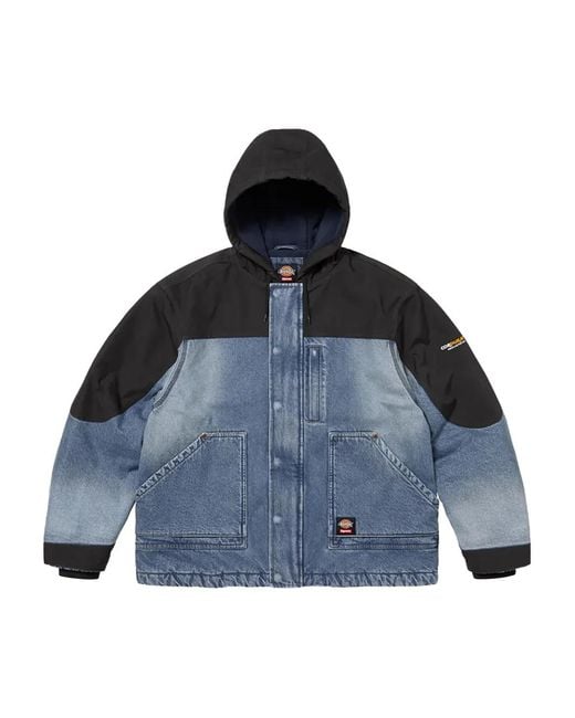 Supreme Blue X Dickies Hooded-Neckline Work Jacket for men