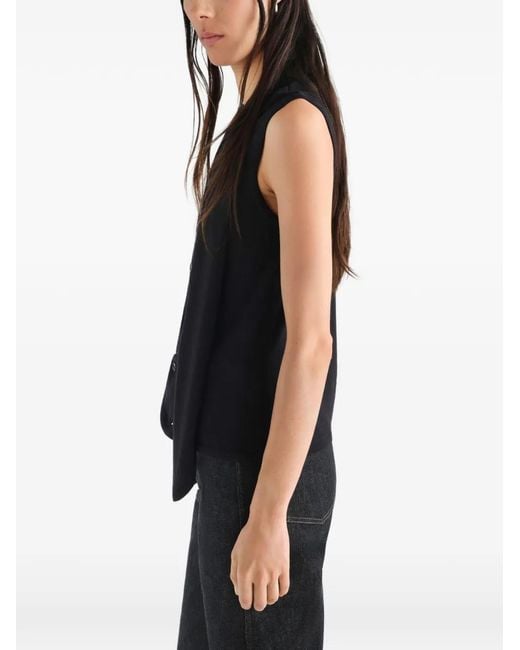 Lemaire Blue Asymmetrical Cardigan