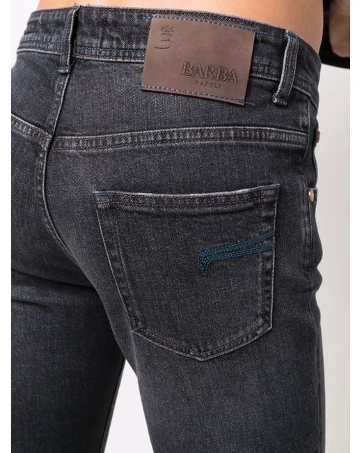 Barba Napoli Blue Skinny-Cut Jeans for men