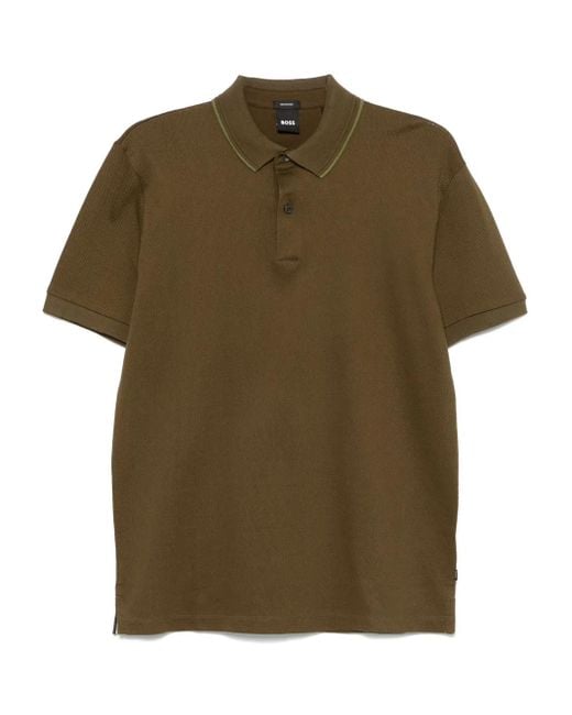 Boss Green Textured Polo Shirt for men
