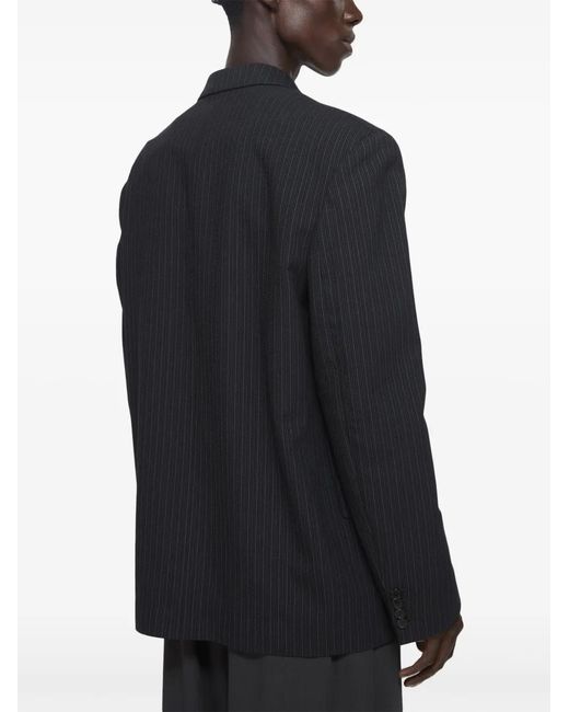 Acne Black Pinstriped Blazer for men
