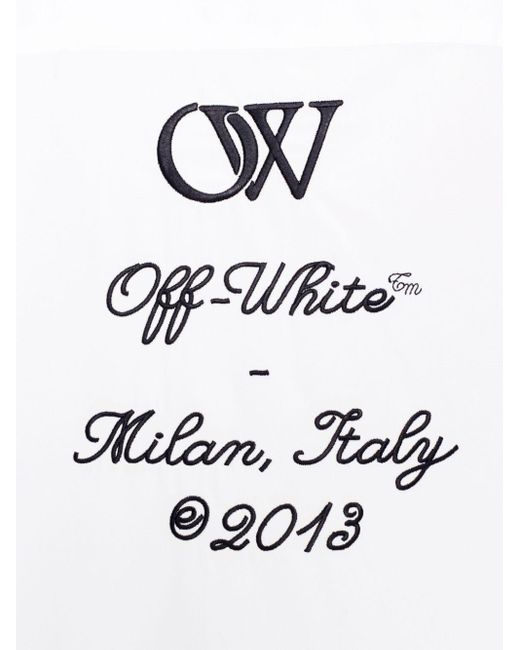 Camisa con logo bordado Off-White c/o Virgil Abloh de hombre de color White