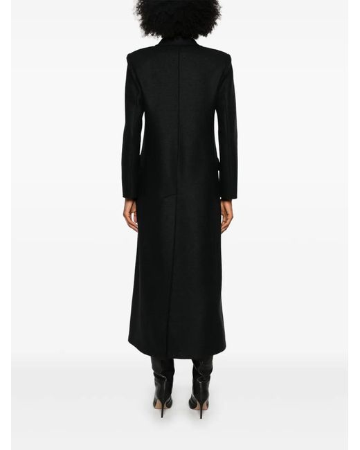 Harris Wharf London Black Wool Double-Breasted Coat