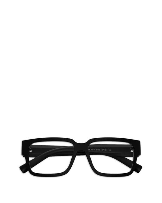 Prada Brille Mit Eckigem Gestell in Black für Herren