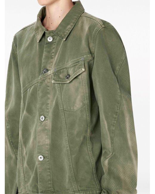 Veste en jean à patch logo J.W. Anderson en coloris Green