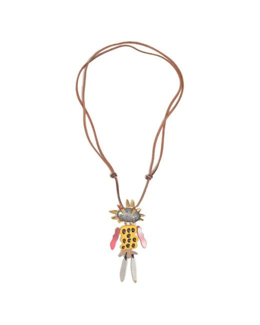 Bimba Y Lola Metallic Dancer Pendant Necklace