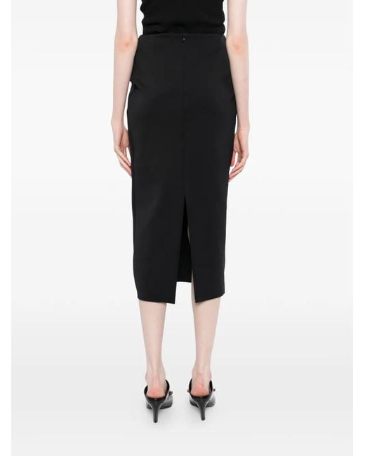 House of Dagmar Black Stretch Midi Skirt