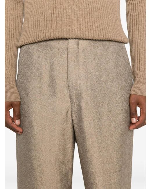 Giorgio Armani Natural Jacquard Trousers for men